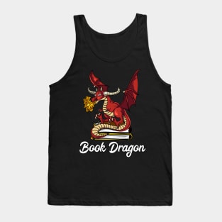 Book Dragon Reading Tank Top